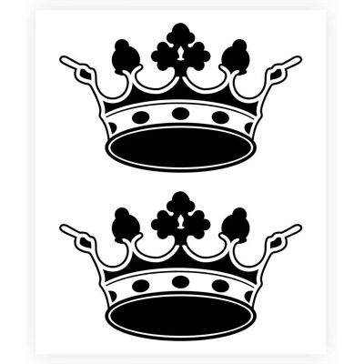 Crown Adesivo Autoadesivo - Nero 10x12cm - Personalizzazione Auto e Caschi Crown Adesivo Autoadesivo - Nero 10x12cm - Personalizzazione Auto e Caschi