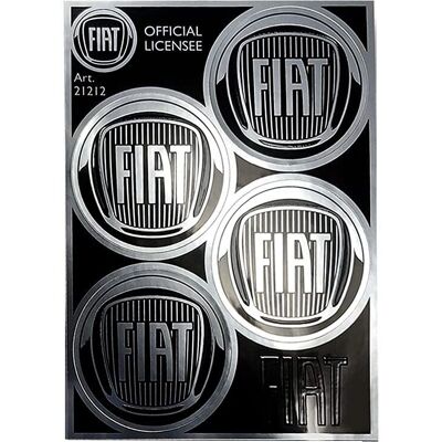 Fiat 21212 - Autocollants pour jantes - 4 Logos Noirs - Publicité Fiat 21212 - Autocollants pour jantes - 4 Logos Noirs - Publicité