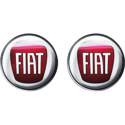 Fiat - 3D Fiat Logo Decal - Diametro 21 mm - emblem decal Fiat - 3D Fiat Logo Decal - Diametro 21 mm - emblem decal