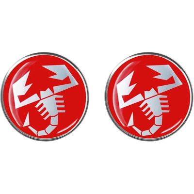 Abarth - Scorpion 3D decal - Rosso - 12mm - 2pc Abarth - Scorpion 3D decal - Rosso - 12mm - 2pc