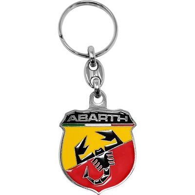 Abarth - Logo métallique double face - 40 mm - Keyring - Publicité Abarth - Logo métallique double face - 40 mm - Keyring - Publicité