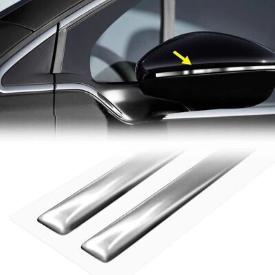 4R QUATTROERRE.IT Cromo 3D Strisce autoadesive per specchietti e paraurti auto - Set da 2 4R QUATTROERRE.IT Cromo 3D Strisce autoadesive per specchietti e paraurti auto - Set da 2