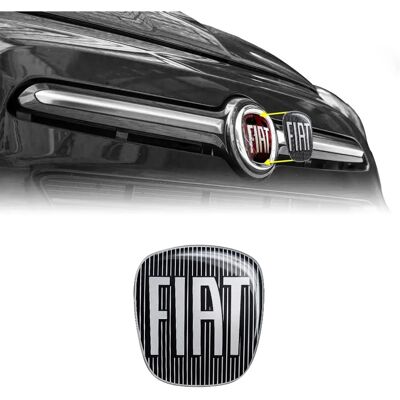Fiat 3D-klistermärke ersättning Svart logga - Bilaccessoar Fiat 3D-klistermärke ersättning Svart logga - Bilaccessoar