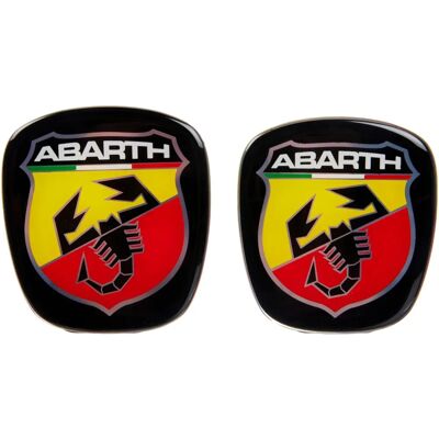 Abarth Fiat Bravo logotyp-dekal - fram- och baksida - 65x71 mm Abarth Fiat Bravo logotyp-dekal - fram- och baksida - 65x71 mm