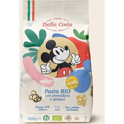 Dalla Costa Mickey Pasta 300g - Organiczne Pomidory i Szpinak Dalla Costa Mickey Pasta 300g - Organiczne Pomidory i Szpinak