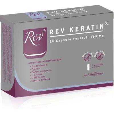 Rev Pharmabio Srl Rev Keratin 30 Capsule - Supporto capelli e unghie Rev Pharmabio Srl Rev Keratin 30 Capsule - Supporto capelli e unghie