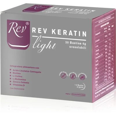 Rev Pharmabio Srl Rev Keratin Light - Integratore per Capelli e Unghie - 30 Bustine Rev Pharmabio Srl Rev Keratin Light - Integratore per Capelli e Unghie - 30 Bustine