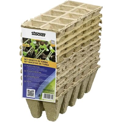 Stocker Vasi di torba quadrati bio - 22x8x6cm Stocker Vasi di torba quadrati bio - 22x8x6cm