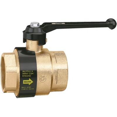Sferaco - Valvola a sfera in ottone con ritegno - 1 1/4' - Valvola a sfera Sferaco - Valvola a sfera in ottone con ritegno - 1 1/4' - Valvola a sfera
