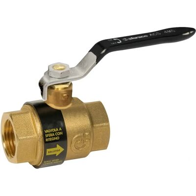 Vanne à boule CALEFFI 3230 avec anti-retour - Laiton, Raccords femelle, Manette à levier - Vanne à boule Vanne à boule CALEFFI 3230 avec anti-retour - Laiton, Raccords femelle, Manette à levier - Vanne à boule