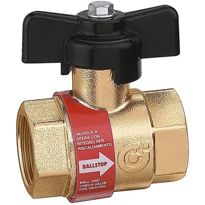 Valvola a sfera Caleffi con valvola di non ritorno - Riscaldamento - 327 Valvola a sfera Caleffi con valvola di non ritorno - Riscaldamento - 327