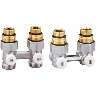 Caleffi Ventilblock Messing 1/2" - Heizkörperanschluss Caleffi Ventilblock Messing 1/2" - Heizkörperanschluss