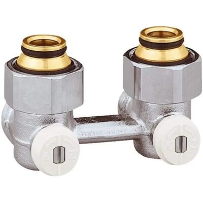 Caleffi Zweirohr-Hahnblock Eck - Heizkörperverschraubung - 3/4" IG Caleffi Zweirohr-Hahnblock Eck - Heizkörperverschraubung - 3/4" IG