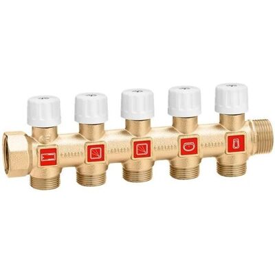Collettore acqua Caleffi - 354 - 3/4" - Argento - Distribuzione riscaldamento & raffreddamento Collettore acqua Caleffi - 354 - 3/4" - Argento - Distribuzione riscaldamento & raffreddamento