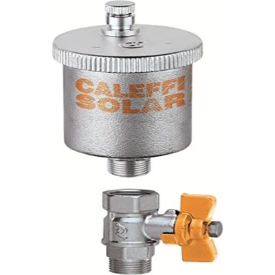 Válvula automática de purga de aire Caleffi para sistemas solares - Latón, 3/8" M Válvula automática de purga de aire Caleffi para sistemas solares - Latón, 3/8" M