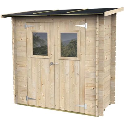Casetta da Giardino in Legno Naturale - Porta Doppia, Tetto OSB3 - Tipo Giardino Casetta da Giardino in Legno Naturale - Porta Doppia, Tetto OSB3 - Tipo Giardino