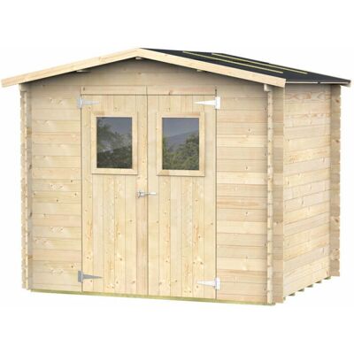 Alce Casetta da Giardino in Legno Naturale - Doppia Porta, Pareti 19mm Alce Casetta da Giardino in Legno Naturale - Doppia Porta, Pareti 19mm
