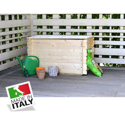 Cassa di stoccaggio Giunone di Alce - Legno naturale - 183L - Esterno Cassa di stoccaggio Giunone di Alce - Legno naturale - 183L - Esterno