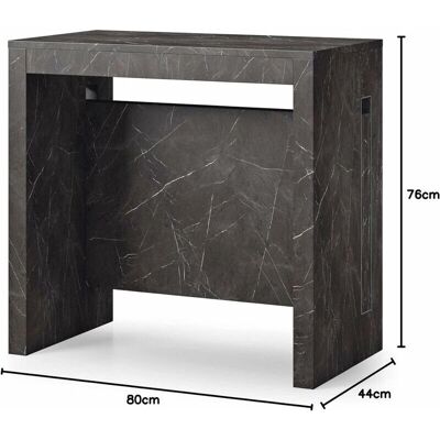 Webmarketpoint Mesa consola de mármol negro transformable - Mesa consola Webmarketpoint Mesa consola de mármol negro transformable - Mesa consola