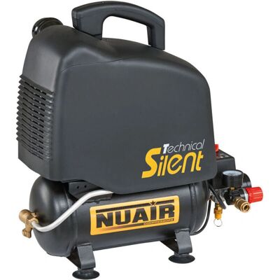 Nuair OM200/6 Sil Tech - Kompakter tragbar elektrischer Luftkompressor - 6L Nuair OM200/6 Sil Tech - Kompakter tragbar elektrischer Luftkompressor - 6L