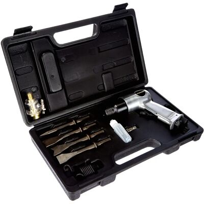 Stanley Pneumatic Chisel Hammer Set - Demolition Tool with 4 Chisels Stanley Pneumatic Chisel Hammer Set - Demolition Tool with 4 Chisels