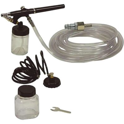 Stanley Schwarz Airbrush-Set - 15 L/min, 3 bar - Kunst, Make-up, Möbel Stanley Schwarz Airbrush-Set - 15 L/min, 3 bar - Kunst, Make-up, Möbel