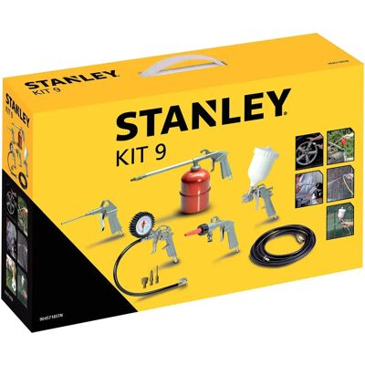 Zestaw narzędzi pneumatycznych Stanley - 9 szt. Zestaw narzędzi pneumatycznych Stanley - 9 szt.