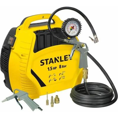 Stanley Compact Oil-Free Air Compressor - Portable 8 bar 1100 W Stanley Compact Oil-Free Air Compressor - Portable 8 bar 1100 W