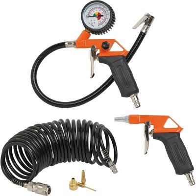 Conjunto de acessórios de ar Black & Decker - Kit de 6 ferramentas pneumáticas Conjunto de acessórios de ar Black & Decker - Kit de 6 ferramentas pneumáticas