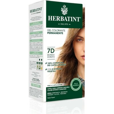 Coloration cheveux Golden Blonde sans ammoniaque Herbatint - 7D - Publicité Coloration cheveux Golden Blonde sans ammoniaque Herbatint - 7D - Publicité