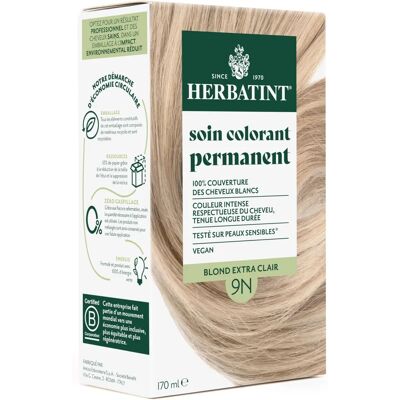Herbatint - 9N - Blond Extra Clair - 170ml - Coloration cheveux Herbatint - 9N - Blond Extra Clair - 170ml - Coloration cheveux