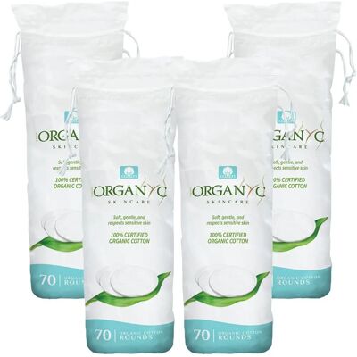 Organyc Bio-Baumwoll Pads - Hypoallergen, Biologisch Nedbrytbar - 280 St Organyc Bio-Baumwoll Pads - Hypoallergen, Biologisch Nedbrytbar - 280 St