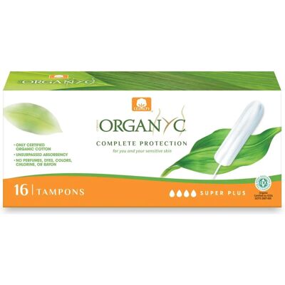 Organyc Biologische Katoenen Super Plus Tampons - Zware Stroming Organyc Biologische Katoenen Super Plus Tampons - Zware Stroming