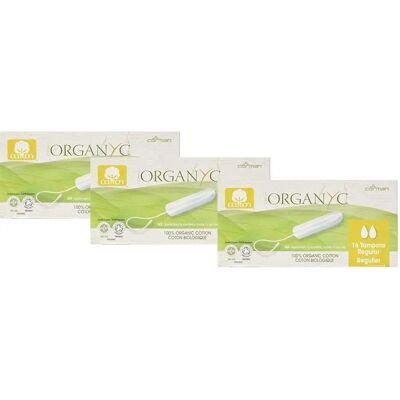 Organyc Organic Katoen Regular Tampons - 16 Stuks Organyc Organic Katoen Regular Tampons - 16 Stuks