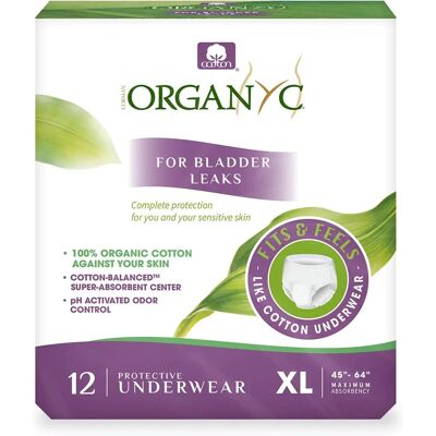 Ropa interior protectora de algodón orgánico Organyc Talla M - 14 unidades Ropa interior protectora de algodón orgánico Organyc Talla M - 14 unidades