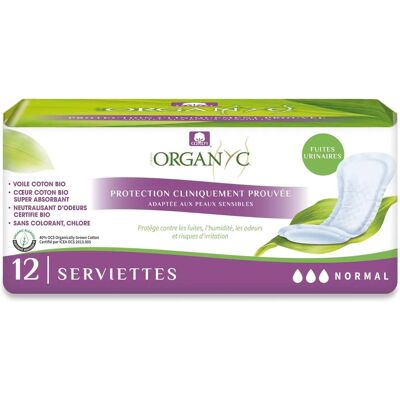 Organyc Modèle - Serviettes d'Incontinence - 12 pcs - Publicité Organyc Modèle - Serviettes d'Incontinence - 12 pcs - Publicité
