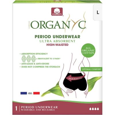 Organyc L Menstruacyjne Majtki - Wielokrotnego użytku, Francuskie Organyc L Menstruacyjne Majtki - Wielokrotnego użytku, Francuskie