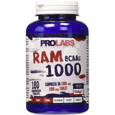 Prolabs Ram 1000 - Integratore di aminoacidi BCAA - 180 Capsule Prolabs Ram 1000 - Integratore di aminoacidi BCAA - 180 Capsule