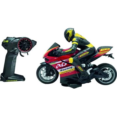 Radiofly - 40903 - 1:10 - Rouge - moto radiocommandée - Publicité Radiofly - 40903 - 1:10 - Rouge - moto radiocommandée - Publicité