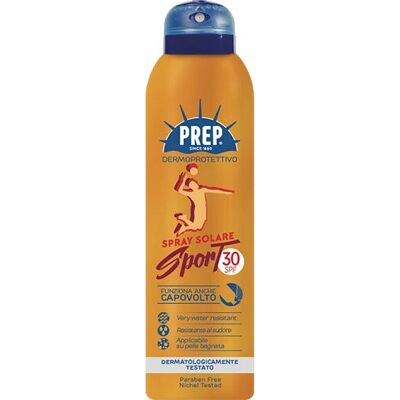 Prep - Sport SPF30 Spray - 150ml - Résistant à l’eau - Spray solaire - Publicité Prep - Sport SPF30 Spray - 150ml - Résistant à l’eau - Spray solaire - Publicité