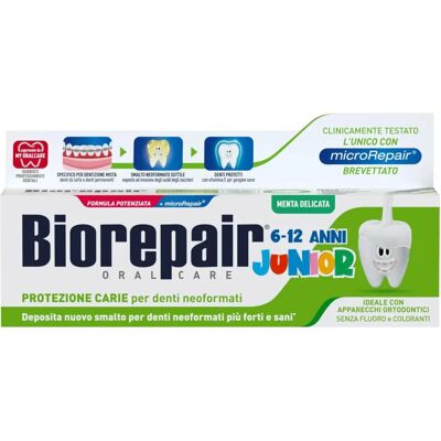 Biorepair Junior 6-12 Years Mint Toothpaste - Toothpaste Biorepair Junior 6-12 Years Mint Toothpaste - Toothpaste