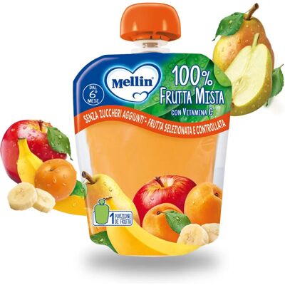 Mellin Merenda per Bambini - Purea di Frutta 90g Mellin Merenda per Bambini - Purea di Frutta 90g