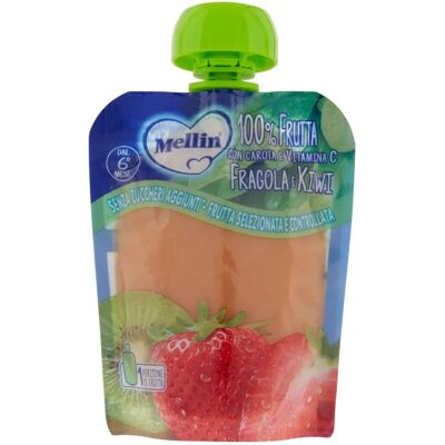 Danone Nutricia Sacchetto di Cibo per Bambini - Fragola Kiwi - 90g Danone Nutricia Sacchetto di Cibo per Bambini - Fragola Kiwi - 90g