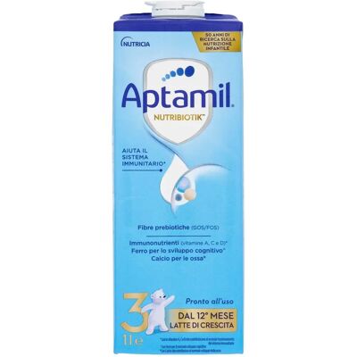 Latte per bambini Aptamil 3 - Liquido di crescita - 1000ml Latte per bambini Aptamil 3 - Liquido di crescita - 1000ml