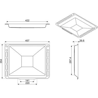 Smeg BN640 Bandeja para Horno Rectangular - Accesorio para horno Smeg BN640 Bandeja para Horno Rectangular - Accesorio para horno