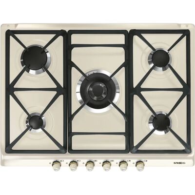 Smeg SR775PO - Crema - Piano cottura a gas Smeg SR775PO - Crema - Piano cottura a gas
