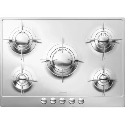 Smeg P705ES 72cm Polished Stainless Steel 5 Burner Gas Hob Smeg P705ES 72cm Polished Stainless Steel 5 Burner Gas Hob