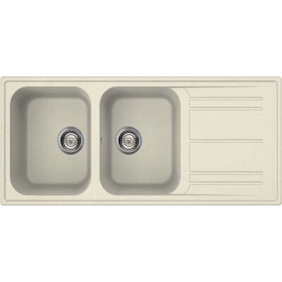 Lavello Cucina Smeg LZ116P - 2 Vasche Reversibili 116cm Panna Lavello Cucina Smeg LZ116P - 2 Vasche Reversibili 116cm Panna