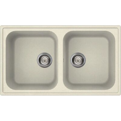Lavello Doppia Vasca Smeg LZ862P - Crema - 86x50cm Lavello Doppia Vasca Smeg LZ862P - Crema - 86x50cm