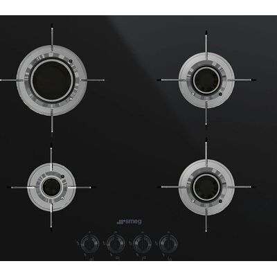 Smeg PVL664CN Verre Noir 60cm Dolce Stil Novo 4 Brûleurs au Gaz - Publicité Smeg PVL664CN Verre Noir 60cm Dolce Stil Novo 4 Brûleurs au Gaz - Publicité